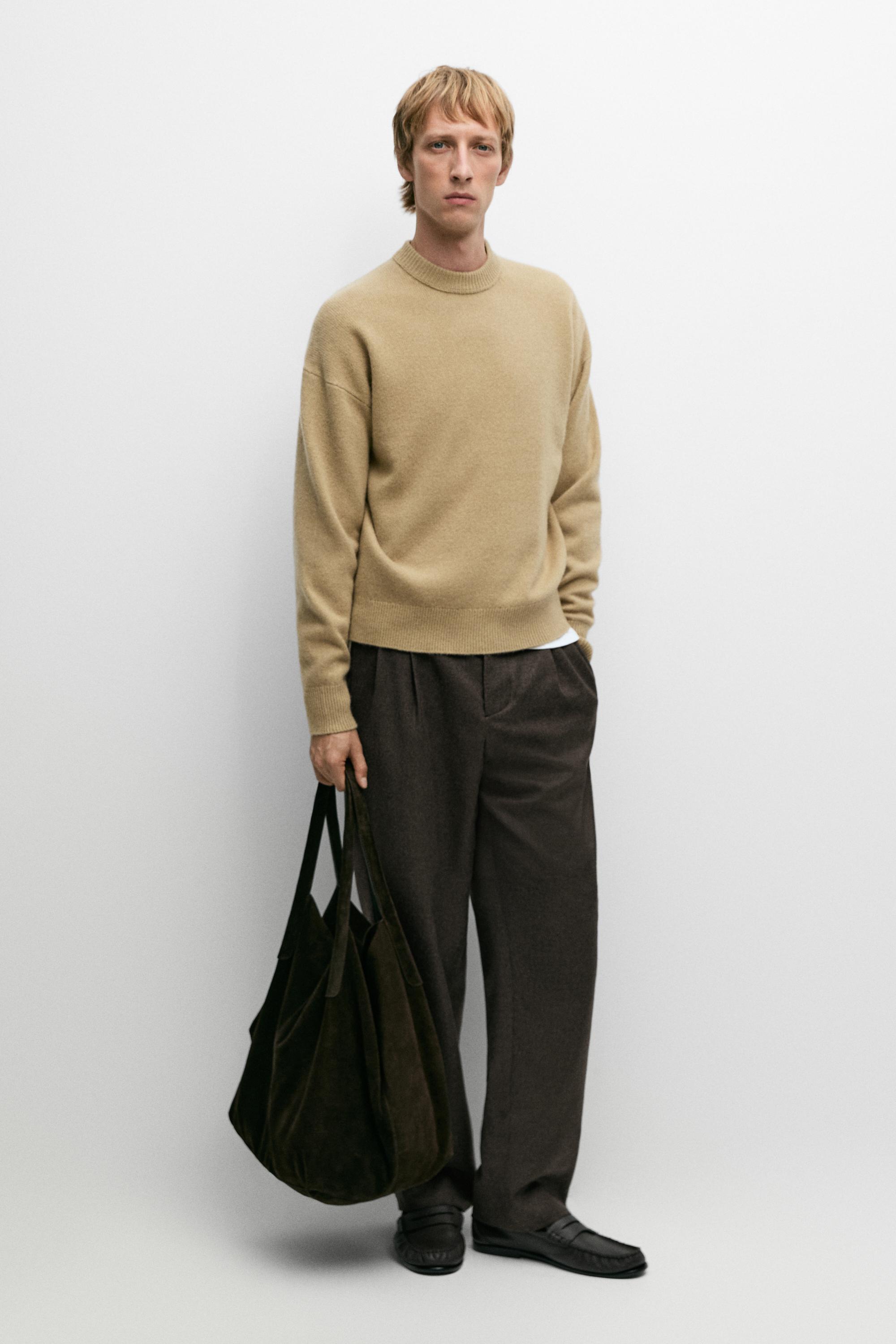 Pull en maille 100 % laine à col rond